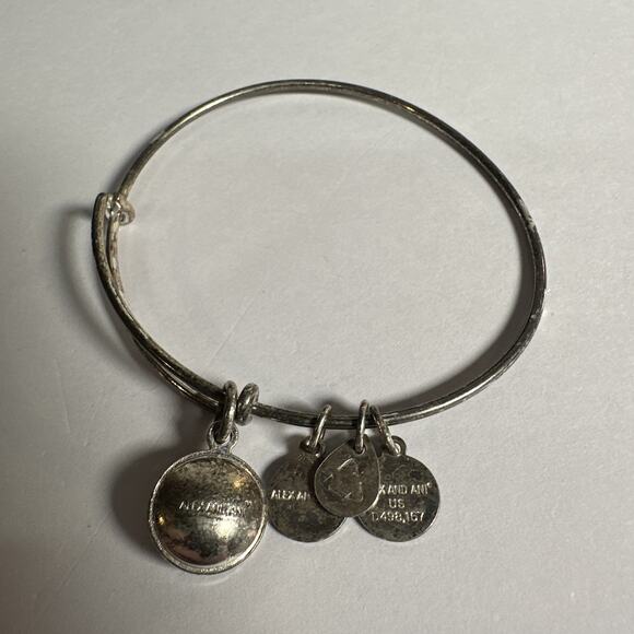 ALEX AND ANI Sapphire Birthstone Charm September Bangle Bracelet - Picture 2 of 2